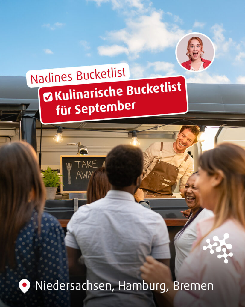 Jetzt wird’s so richtig lecker! 🤤⁠
Nadine schnappt sich ihre Freundinnen und gemeinsam wollen sie kulinarisch etwas Neues ausprobieren. Los geht’s beim Thai Food Festival in Hamburg. Danach geht’s ans Zwischenahner Meer zum Weinfest. Und am letzten Wochenende im September lassen sie es sich dann beim Foodtruck Festival in Peine gut gehen. 🍔 😍⁠
⁠
Appetit bekommen? Dann schau doch für mehr Infos direkt in die Bio. 😋⁠
⁠
#Tagesausflug #Bucketlist #NiedersachsenTicket #Niedersachsen #Hamburg #Bremen  #RundumdieUhrunterwegs #ausflug #friends⁠
