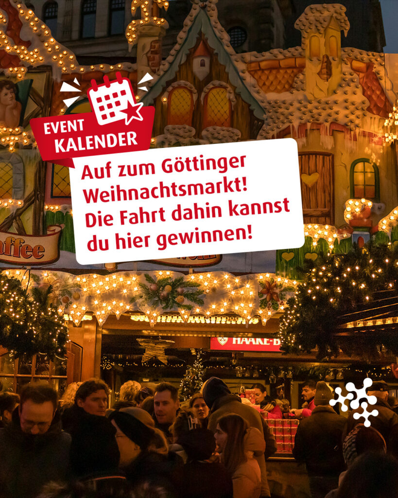Hunderte Lichter in der Altstadt laden zum Weihnachtsmarkt in Göttingen ein. 😍
Du weißt noch nicht, wie du hinfährst?
Gewinne ein Niedersachsen-Ticket für zwei Personen und komme auf dem Weihnachtsmarkt so richtig in Stimmung! 🎄 ✨
Dafür musst du nur folgendes tun:
1. Like den Post.
2. Folge uns. 👀
Teilnahmeschluss ist der 09.11.2025 um 23:59 Uhr.
Du willst schon mal ins Programm schauen? Dann folge dem Link in der Bio. 🤓
Bild © Peter Schulz / Unsplash
#NiedersachsenTicket #bahnfahren #Niedersachsen #nahverkehrszüge #Gewinnspiel #Weihnachtsmarkt