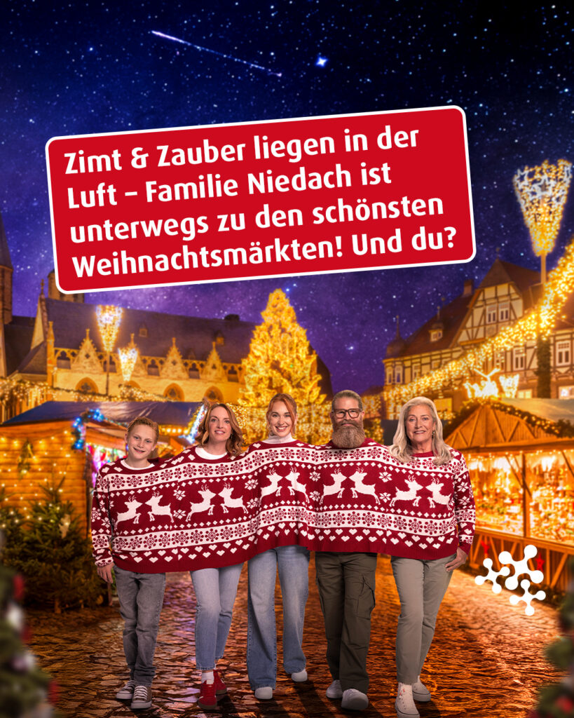 💬 Hach, wie herrlich: Es vorweihnachtet wieder überall – mit warmem Lichterglanz, buntem Budenzauber und all den feinen Köstlichkeiten, die es nur in dieser Zeit gibt.🎄✨⁠
⁠
Du liebst das auch? Dann schau mal auf www.niedersachsenticket.de (Link in der Bio 👆) – dort findest du Tipps für die schönsten Weihnachtsmärkte in Niedersachsen, Bremen und Hamburg. 🎁⁠
⁠
Das Beste: Mit dem Niedersachsen-Ticket reist du ganz entspannt mit den Nahverkehrszügen und Bussen an – und abends gemütlich wieder zurück. 🚆💫⁠
Die passenden Verbindungen und Tickets gibt’s direkt im FahrPlaner – natürlich verlinkt!⁠
⁠
Also, schnapp dir deine Liebsten und lass dich vom Weihnachtszauber mitreißen – bei Glühwein, Musik und gerösteten Maronen! 🍷🌰❤️⁠
Was ist dein Highlight auf dem Weihnachtsmarkt? Schreib’s uns! 👇⁠
⁠
#NiedersachsenTicket #Weihnachtsmarkt #Adventszeit #Unterwegs #Niedersachsen #Bremen #Hamburg #Lichterzauber #Tagesausflug #MitFreunden #FamilyTime