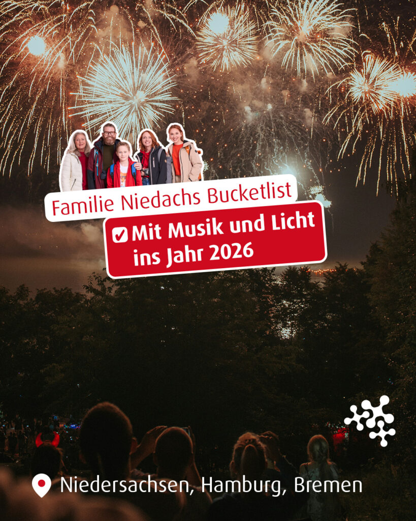 Die Feiertage sind vorbei, aber der Spaß geht weiter! Was steht bei dir im Januar an? Nora nutzt das Niedersachsen-Ticket, um Kunst, Kultur und vielleicht sogar ihr nächstes Date zu erleben! 😉⁠
⁠
🎭 Los geht's mit der wilden Late Night Linden Show in Hannover vom @pariserkunstkollektiv am 6. Januar, gefolgt vom avantgardistischen Musikfestival @klubkatarakt in Hamburg vom 13. bis 17. Januar. 🎶⁠
Den Abschluss bildet die magische @evilichtungen in Hildesheim vom 22. bis 25. Januar – die perfekte Kulisse für einen romantischen Spaziergang durch die Stadt! 💡⁠
⁠
Planst auch du schon deinen Kultur-Januar? Verrate uns deine Tipps in den Kommentaren! 👇⁠
⁠
#Tagesausflug #Januar #Bucketlist #NiedersachsenTicket #nahverkehrszüge #tipps #DateIdee⁠