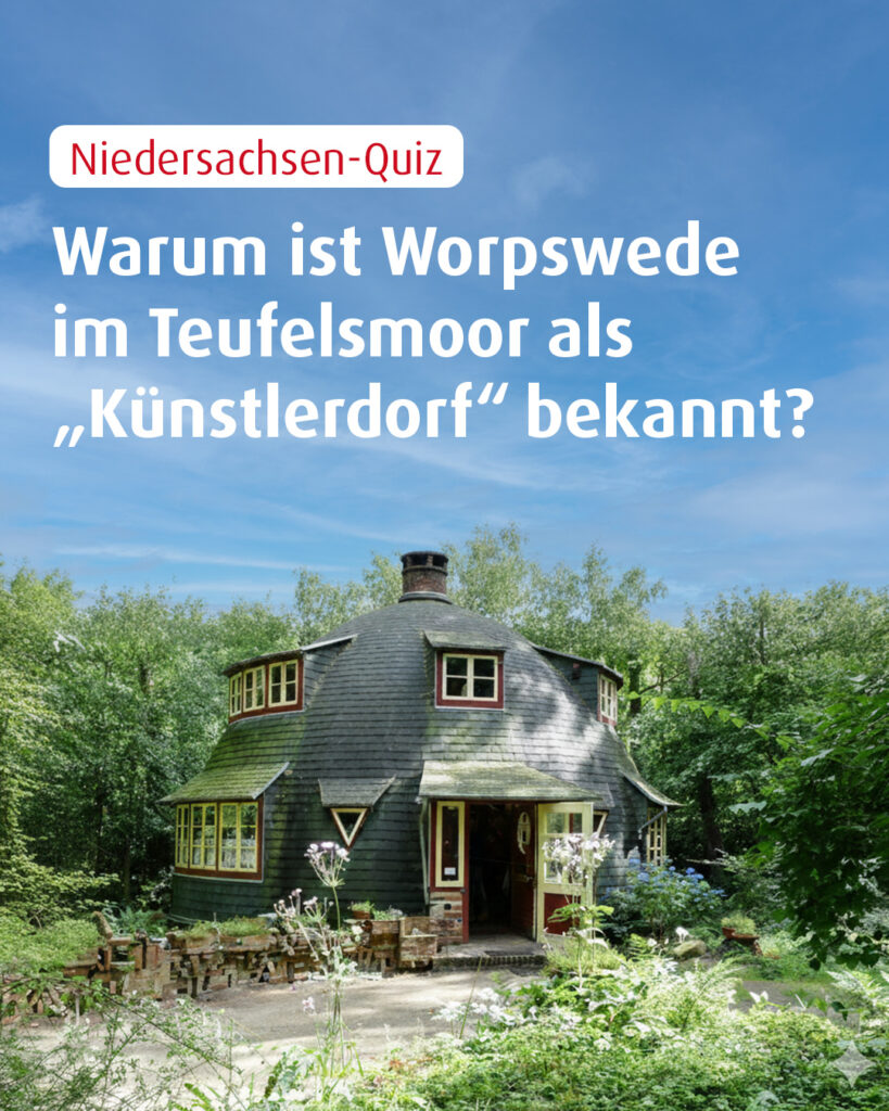 Schon mal was von Worpswede gehört? 👩🎨 🎨
Der Ort gilt als „Künstlerdorf“,. Weißt du auch, warum?
Bild © michaelmep, via Pixabay
#quiz #WissenToGo #Kultur #NiedersachsenTicket #keepexploring 