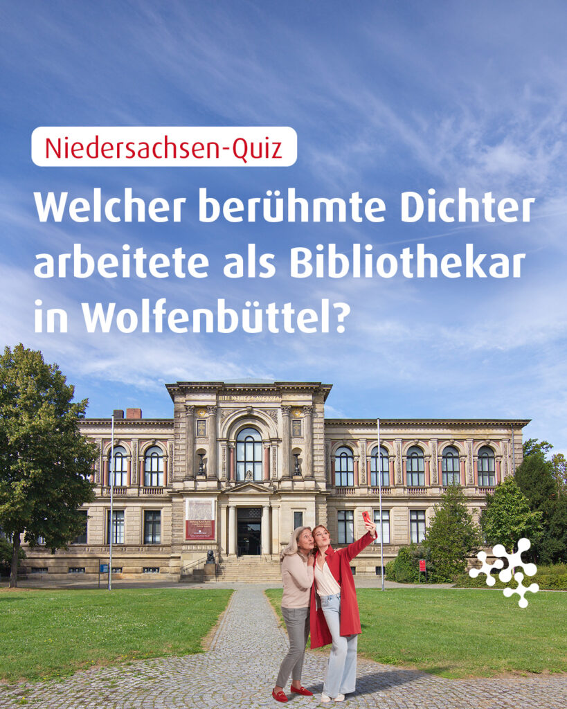 Wenn du vor ca. 250 Jahren in Wolfenbüttel flaniert wärst, hättest du vielleicht in der Herzog August Bibliothek eine echte Berühmtheit getroffen!
Weißt du auch, wen? 👀 📚
Bild © Losch, CC BY-SA 3.0, via Wikimedia Commons