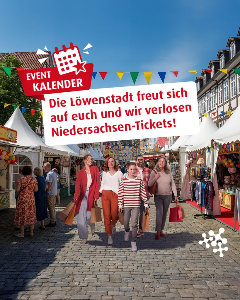 Unter dem Motto „Land & Lions“ lädt diesmal Braunschweig zum Tag der Niedersachsen. 🦁​⁠
⁠
Von Sport bis Reisen, von Rettungsdienst bis Umweltschutz: Auf zehn Themen-Meilen stellen sich engagierte Menschen, Vereine und Institutionen vor und werben für das Ehrenamt.⁠
⁠
Dazu gibt es auf sieben Bühnen in der Innenstadt ein buntes Programm. Und auch kulinarisch wird es vielfältig. ​​🕺 🍡 ​🌮​⁠
⁠
Und so kommst du mit etwas Glück kostenlos hin und weg und kreuz und quer durch die Stadt – und kannst noch einen Lieblingsmenschen mitnehmen:⁠
⁠
1️⃣ Like den Post 💛⁠
2️⃣ Folge uns 😊⁠
⁠
Das ganze Programm findest du über den Biolink. 👆⁠
⁠
Teilnahmeschluss ist der 08.06.2026 um 11:59 Uhr.⁠
Viel Glück!⁠
⁠
Bild © Ludwig1964, Pixabay